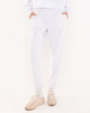 "Lizzy" - The Easy Tapered Jogger in White — Spirit Celeste USA made luxury basic