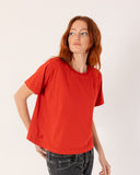 "Karina" - The Boxy Crop Tee in Lava Falls XL — Spirit Celeste USA made luxury basic