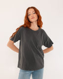 "Ozzy" - The Relaxed Concert Tee in Vintage Black S — Spirit Celeste USA made luxury basic
