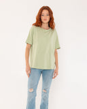 "Ozzy" - The Relaxed Concert Tee in Seafoam Green M — Spirit Celeste USA made luxury basic