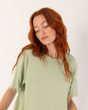 "Ozzy" - The Relaxed Concert Tee in Seafoam Green S — Spirit Celeste USA made luxury basic