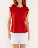 "Tina" - The Relaxed Muscle Tee in Lava Falls M — Spirit Celeste USA made luxury basic