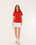 "Lisa" - The Short Sleeve Crew in Lava Falls M — Spirit Celeste USA made luxury basic