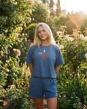 LA Hawaii Athletics (LA Edition) in Blue Indigo S Cydney — Spirit Celeste USA made luxury basic
