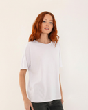 "Ozzy" - The Relaxed Concert Tee in White — Spirit Celeste USA made luxury basic