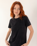 "Lisa" - The Short Sleeve Crew in Black S — Spirit Celeste USA made luxury basic