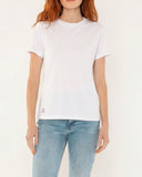 "Lisa" - The Short Sleeve Crew in White S — Spirit Celeste USA made luxury basic