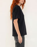 "Ozzy" - The Relaxed Concert Tee in Black L — Spirit Celeste USA made luxury basic
