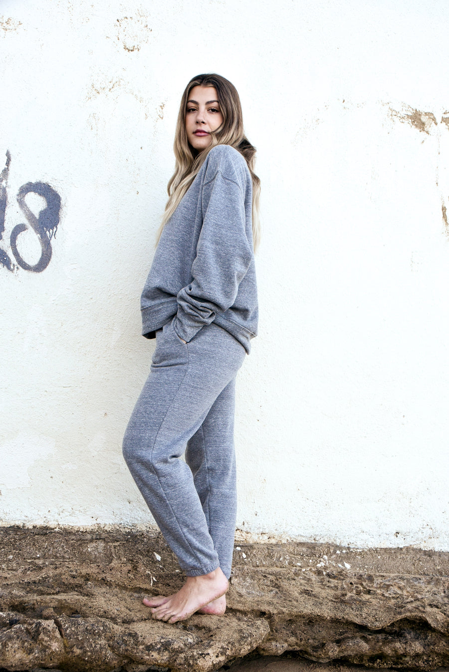 Heather Gray Lizzy - Jogger with Pockets