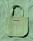 "Mina" - The Cotton Denim Mini Tote in — Spirit Celeste USA made luxury basic