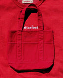 "Mina" - The Cotton Denim Mini Tote in — Spirit Celeste USA made luxury basic