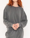 "Sara" - The Stellar Sweatshirt Crew in — Spirit Celeste USA made luxury basic