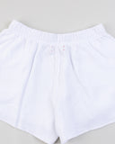 "Braddy" Relaxed Fleece Shorts - White in — Spirit Celeste USA made luxury basic