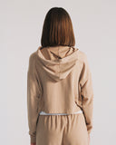 "Eddie" Cropped Hoodie - Affogato in — Spirit Celeste USA made luxury basic