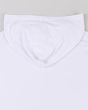 "Eddie" Cropped Hoodie - White in — Spirit Celeste USA made luxury basic