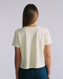 "Karina" Boxy Crop Tee - Butter Yellow in — Spirit Celeste USA made luxury basic