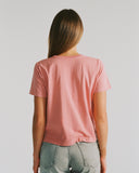 "Karina" Boxy Crop Tee - Dusty Rose in — Spirit Celeste USA made luxury basic