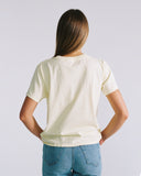 "Lisa" Crew Neck Tee - Butter Yellow in — Spirit Celeste USA made luxury basic