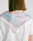 "Margo" Silk Bandana - Summer Atlas in — Spirit Celeste USA made luxury basic