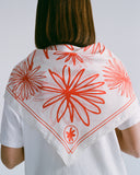 "Margo" Silk Bandana - Celeste Bloom in — Spirit Celeste USA made luxury basic