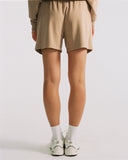 "Paulie" Relaxed Cotton Shorts - Affogato in — Spirit Celeste USA made luxury basic