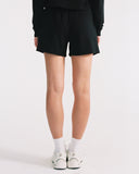 "Paulie" Relaxed Cotton Shorts - Black in — Spirit Celeste USA made luxury basic