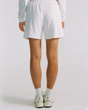 "Paulie" Relaxed Cotton Shorts - White in — Spirit Celeste USA made luxury basic
