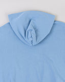 "Sadie" Zip-Up Cropped Hoodie - Dusk Blue in — Spirit Celeste USA made luxury basic