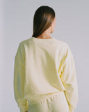 "Thelma" Crewneck Sweatshirt - Butter Yellow in — Spirit Celeste USA made luxury basic