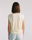 "Tina" Relaxed Muscle Tee - Butter Yellow in — Spirit Celeste USA made luxury basic