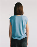 "Tina" Relaxed Muscle Tee - Dusk Blue in — Spirit Celeste USA made luxury basic