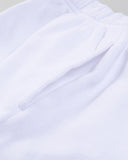 "Braddy" Relaxed Fleece Shorts - White in — Spirit Celeste USA made luxury basic