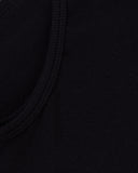 "Christina" Ribbed Fitted Tank - Black in — Spirit Celeste USA made luxury basic