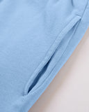 "Max" Mini Fleece Shorts - Dusk Blue in — Spirit Celeste USA made luxury basic