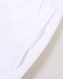 "Max" Mini Fleece Shorts - White in — Spirit Celeste USA made luxury basic