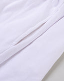 "Paulie" Relaxed Cotton Shorts - White in — Spirit Celeste USA made luxury basic