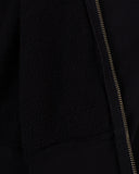 "Sadie" Zip-Up Cropped Hoodie - Black in — Spirit Celeste USA made luxury basic