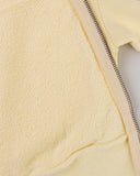 "Sadie" Zip-Up Cropped Hoodie - Butter Yellow in — Spirit Celeste USA made luxury basic
