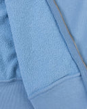 "Sadie" Zip-Up Cropped Hoodie - Dusk Blue in — Spirit Celeste USA made luxury basic