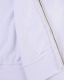 "Sadie" Zip-Up Cropped Hoodie - White in — Spirit Celeste USA made luxury basic