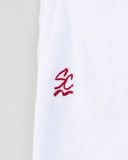 "Braddy" Relaxed Fleece Shorts - White in — Spirit Celeste USA made luxury basic