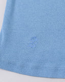 "Christina" Ribbed Fitted Tank - Dusk Blue in — Spirit Celeste USA made luxury basic