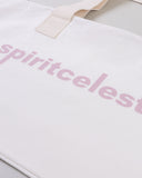 "Gordo" Oversized Cotton Denim Tote - Burnished Lilac in — Spirit Celeste USA made luxury basic