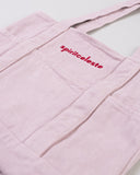 "Mina" Cotton Denim Mini Tote - Burnished Lilac in — Spirit Celeste USA made luxury basic