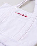 "Mina" Cotton Denim Mini Tote - White in — Spirit Celeste USA made luxury basic