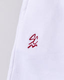 "Paulie" Relaxed Cotton Shorts - White in — Spirit Celeste USA made luxury basic