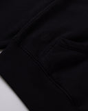 "Sadie" Zip-Up Cropped Hoodie - Black in — Spirit Celeste USA made luxury basic
