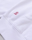 "Sadie" Zip-Up Cropped Hoodie - White in — Spirit Celeste USA made luxury basic