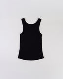 "Christina" Ribbed Fitted Tank - Black in — Spirit Celeste USA made luxury basic