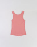"Christina" Ribbed Fitted Tank - Dusty Rose in — Spirit Celeste USA made luxury basic